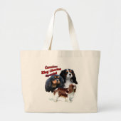 Cavalier King Charles Spaniel Trio 2 Jumbo Stoffbeutel (Vorne)