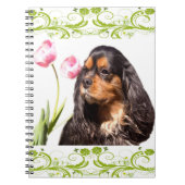 Cavalier King Charles Spaniel Tulips-Notebook Notizblock (Vorderseite)
