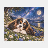 Cavalier King Charles Spaniel unter der Milchstraß Fleecedecke (Vorderseite (Horizontal))