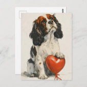 Cavalier King Charles Spaniel Valentine's Day Postkarte (Vorne/Hinten)