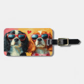 Cavalier King Charles Spaniel Valentinstag Gepäckanhänger (Vorderseite horizontal)