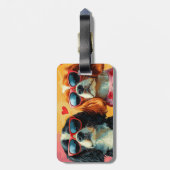 Cavalier King Charles Spaniel Valentinstag Gepäckanhänger (Rückseite vertikal)