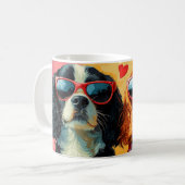 Cavalier King Charles Spaniel Valentinstag Kaffeetasse (Vorderseite Links)