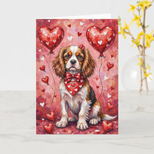 Cavalier King Charles Spaniel Valentinstag Karte