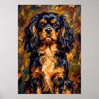 Cavalier King Charles Spaniel Van Gogh Stil Kunst Poster