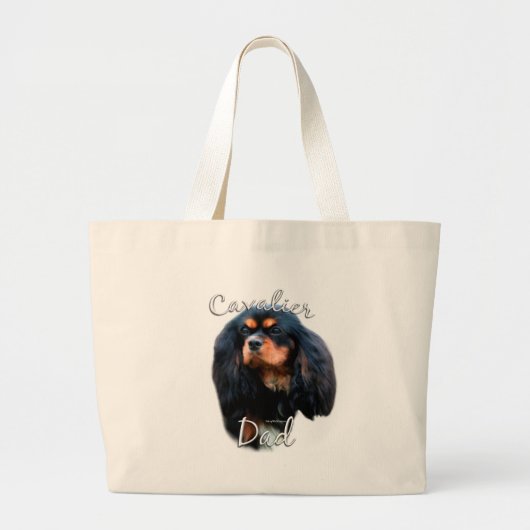 Cavalier King Charles Spaniel Vater 2 Jumbo Stoffbeutel (Vorne)