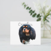 Cavalier King Charles Spaniel Vater 2 Postkarte (Stehend Vorderseite)