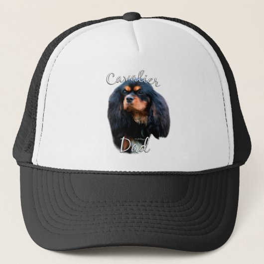 Cavalier King Charles Spaniel Vater 2 Truckerkappe (Vorderseite)