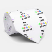 Cavalier King Charles Spaniel Walks Design Krawatte (Gerollt)