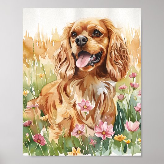Cavalier King Charles Spaniel Wall Art Print Poster (Vorne)