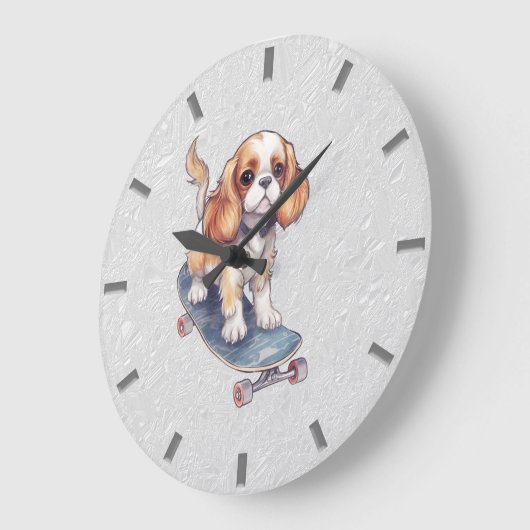 Cavalier King Charles Spaniel Wall Clock Große Wanduhr (Winkel)