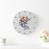 Cavalier King Charles Spaniel Wall Clock Große Wanduhr (Zuhause)