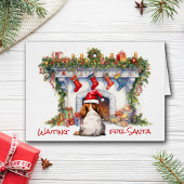 Cavalier King Charles Spaniel Warten auf Santa