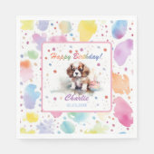 Cavalier King Charles Spaniel Watercolor Napkins Serviette (Vorderseite)
