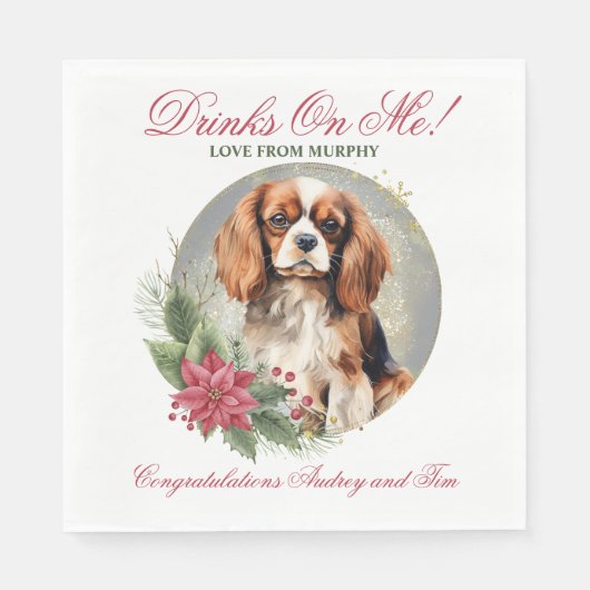Cavalier King Charles Spaniel Wedding Napkins Serviette (Vorderseite)