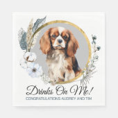 Cavalier King Charles Spaniel Wedding Napkins Serviette (Vorderseite)