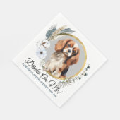 Cavalier King Charles Spaniel Wedding Napkins Serviette (Ecke)