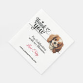 Cavalier King Charles Spaniel Wedding Vielen Dank Serviette (Ecke)