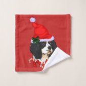Cavalier King Charles Spaniel Weihnachten Badhandtuch Set (Waschlappen)