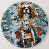 Cavalier King Charles Spaniel Weihnachten Button (Vorderseite)