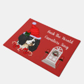 Cavalier King Charles Spaniel Weihnachten Fußmatte (Schrägansicht)