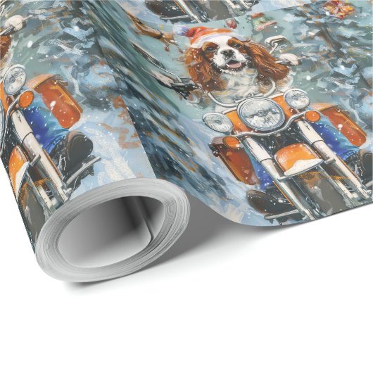 Cavalier King Charles Spaniel Weihnachten Geschenkpapier (Rolleneckpunkt)