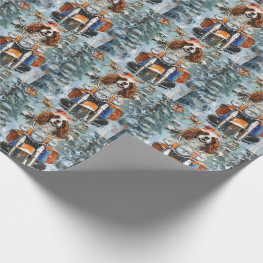Cavalier King Charles Spaniel Weihnachten Geschenkpapier (Ecke)