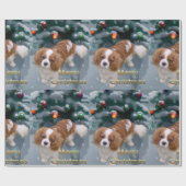 Cavalier King Charles Spaniel Weihnachten Geschenkpapier (Flach)