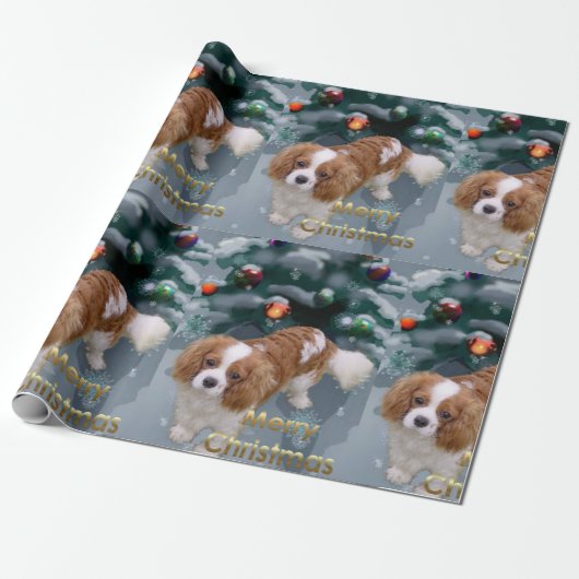 Cavalier King Charles Spaniel Weihnachten Geschenkpapier (Ungerollt)