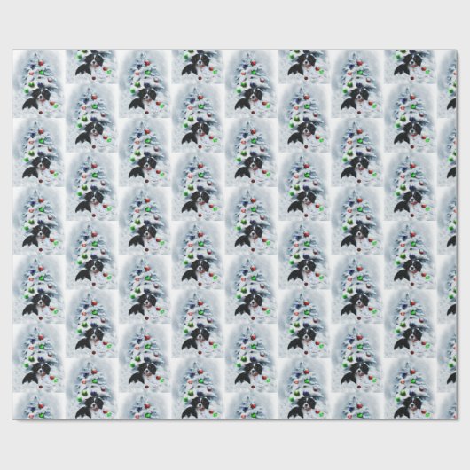 Cavalier King Charles Spaniel Weihnachten Geschenkpapier (Flach)