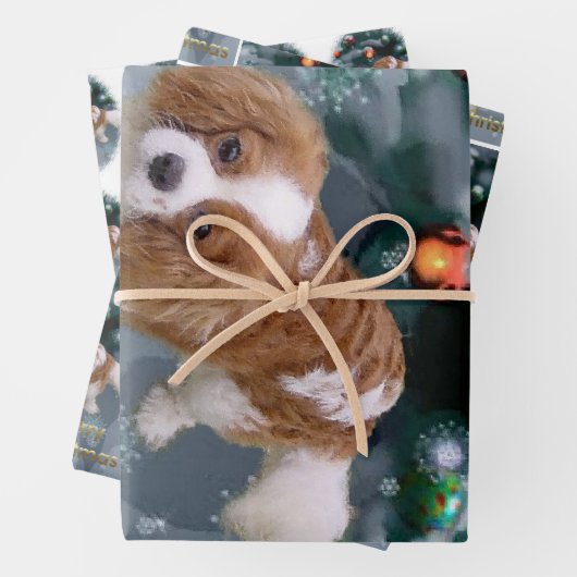 Cavalier King Charles Spaniel Weihnachten Geschenkpapier Set (Beispiel)