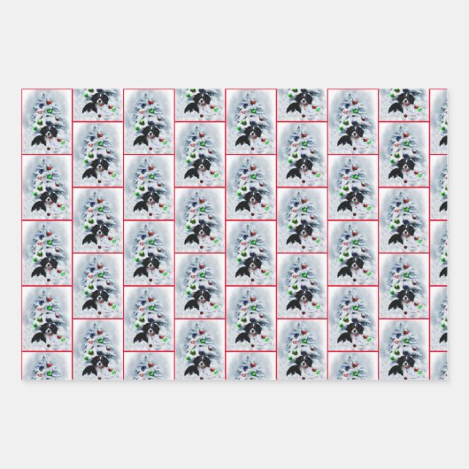 Cavalier King Charles Spaniel Weihnachten Geschenkpapier Set (Vorderseite 3)