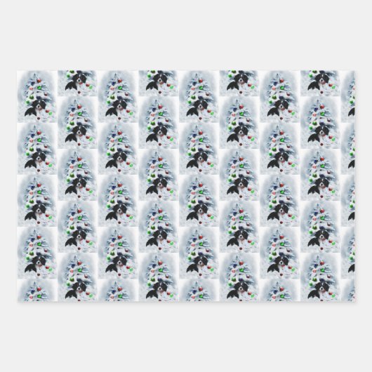 Cavalier King Charles Spaniel Weihnachten Geschenkpapier Set (Vorderseite 2)