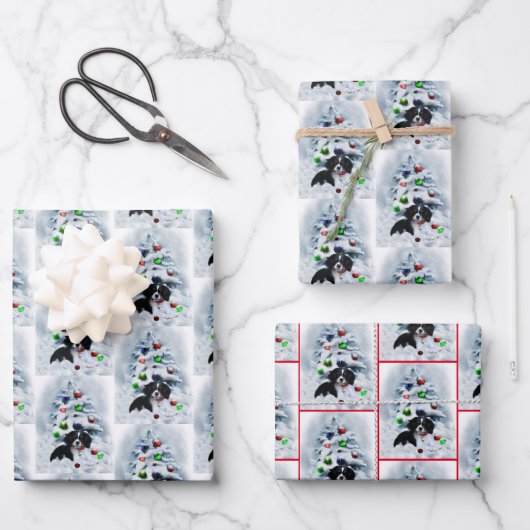 Cavalier King Charles Spaniel Weihnachten Geschenkpapier Set (Vorderseite)