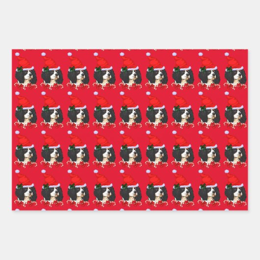 Cavalier King Charles Spaniel Weihnachten Geschenkpapier Set (Vorderseite 3)