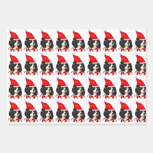 Cavalier King Charles Spaniel Weihnachten Geschenkpapier Set (Vorderseite 2)