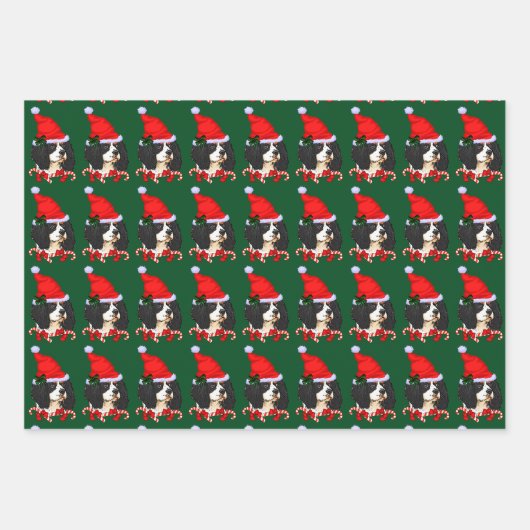 Cavalier King Charles Spaniel Weihnachten Geschenkpapier Set (Vorderseite)