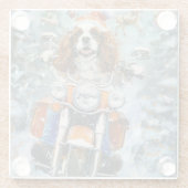 Cavalier King Charles Spaniel Weihnachten Glasuntersetzer (Rückseite)