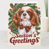 Cavalier King Charles Spaniel Weihnachten Karte (Vorderseite)