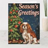 Cavalier King Charles Spaniel Weihnachten Karte (Vorderseite)