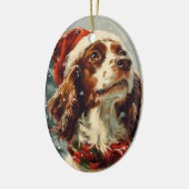 Cavalier King Charles Spaniel Weihnachten Keramik Ornament (Links)