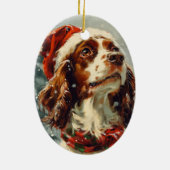 Cavalier King Charles Spaniel Weihnachten Keramik Ornament (Hinten)
