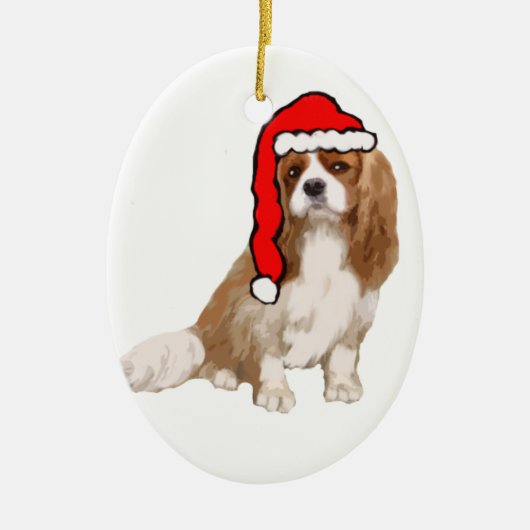 Cavalier King Charles Spaniel Weihnachten Keramikornament (Vorne)