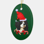 Cavalier King Charles Spaniel Weihnachten Keramikornament (Links)