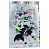 Cavalier King Charles Spaniel Weihnachten Mittlere Geschenktüte (Vorderseite)