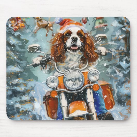 Cavalier King Charles Spaniel Weihnachten Mousepad (Vorne)