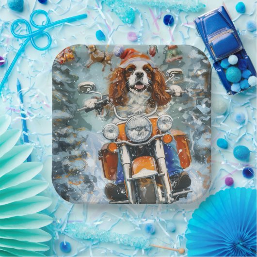 Cavalier King Charles Spaniel Weihnachten Pappteller (Party)