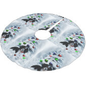 Cavalier King Charles Spaniel Weihnachten Polyester Weihnachtsbaumdecke (Schrägansicht)