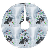 Cavalier King Charles Spaniel Weihnachten Polyester Weihnachtsbaumdecke (Vorderseite)