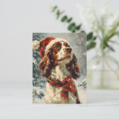 Cavalier King Charles Spaniel Weihnachten Postkarte (Stehend Vorderseite)